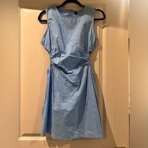Blue short cutout dress